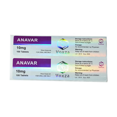गर्मी प्रतिरोधी होलोग्राफिक विनील प्रिस्क्रिप्शन गोली बोतल लेबल आईएसओ स्वीकृत Label