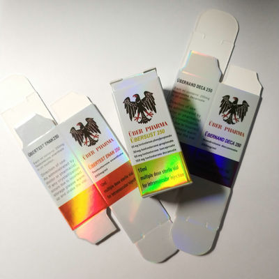 10ml बोतल के लिए बंधनेवाला होलोग्राफिक 300g / M2 मुद्रित कार्डबोर्ड बॉक्स