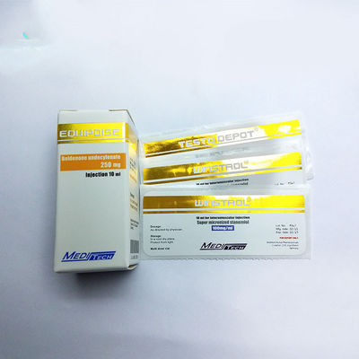 CAXXIS स्टेरॉयड 10ml शीशी लेबल और सिल्वर फ़ॉइल स्टैम्पिंग के साथ बॉक्स