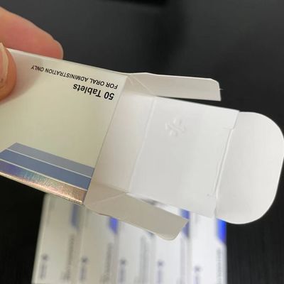 Winstrol टैबलेट पेपर बॉक्स प्रिंटिंग, स्टैम्पिंग सिल्वर फ़ॉइल एम्बॉस्ड मेडिसिन पिल बॉक्स