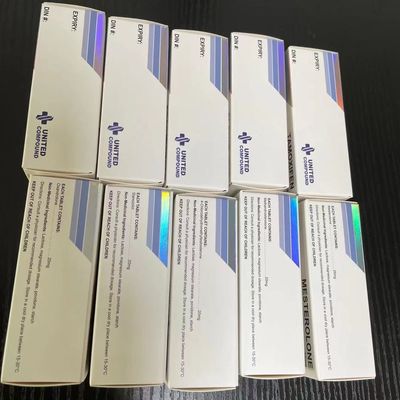 Winstrol टैबलेट पेपर बॉक्स प्रिंटिंग, स्टैम्पिंग सिल्वर फ़ॉइल एम्बॉस्ड मेडिसिन पिल बॉक्स