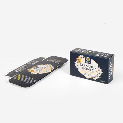 स्पॉट यूवी प्रिंटिंग के साथ ब्लैक पुनर्नवीनीकरण 300gsm कॉस्मेटिक पेपर बॉक्स Paper